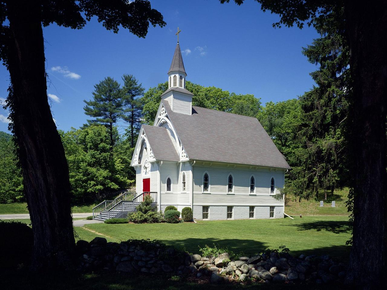 обои Cornwall Bridge Church,   Connecticut фото