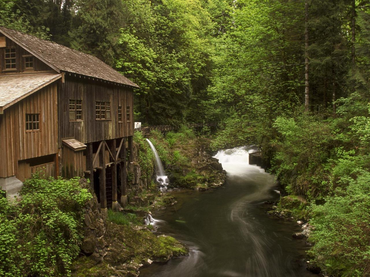 обои Cedar Creek Grist Mill,   Near Vancouver,   Washington фото