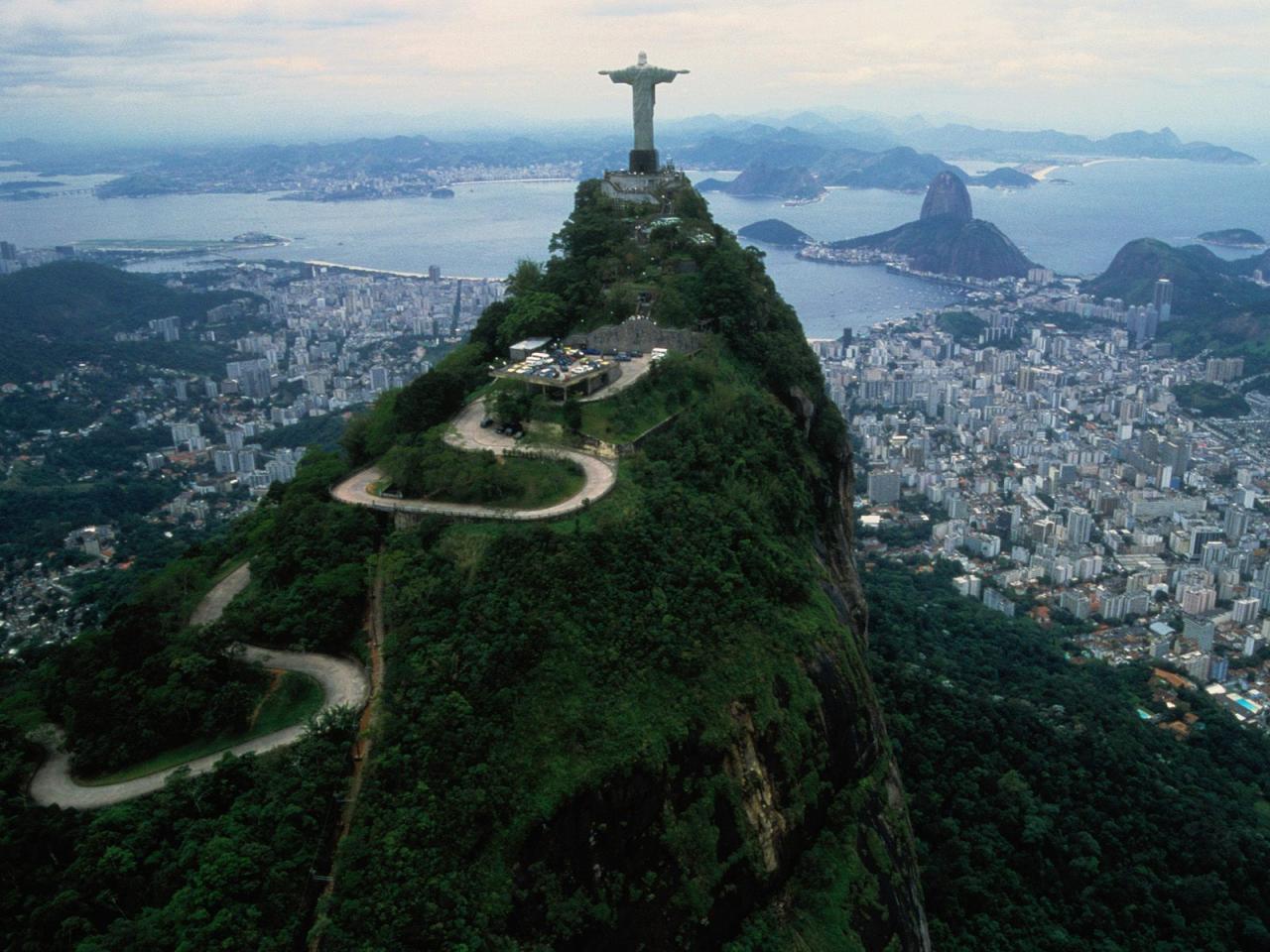 обои View From Corcovado,   Rio de Janeiro,   Brazil фото