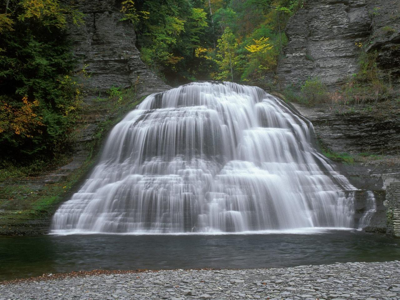 обои Lower Falls,   Robert H. Treman State Park,   New York фото