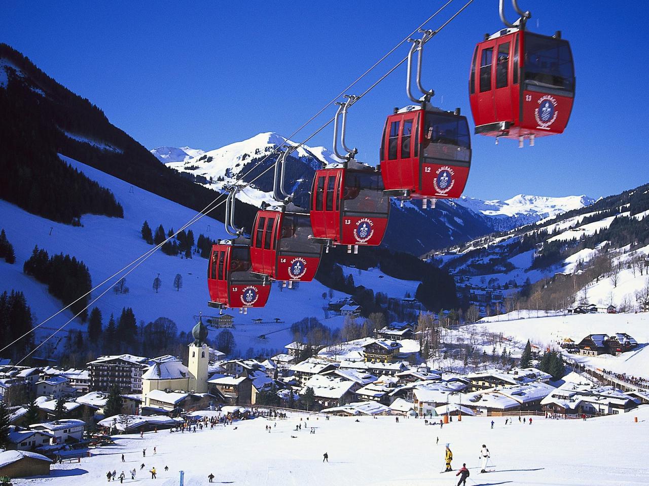 обои Cable Cars,   SalzburgerLand,   Kohlmais Bahn,   Saalbach,   Saalbach-Hinterglemm,   Austria фото