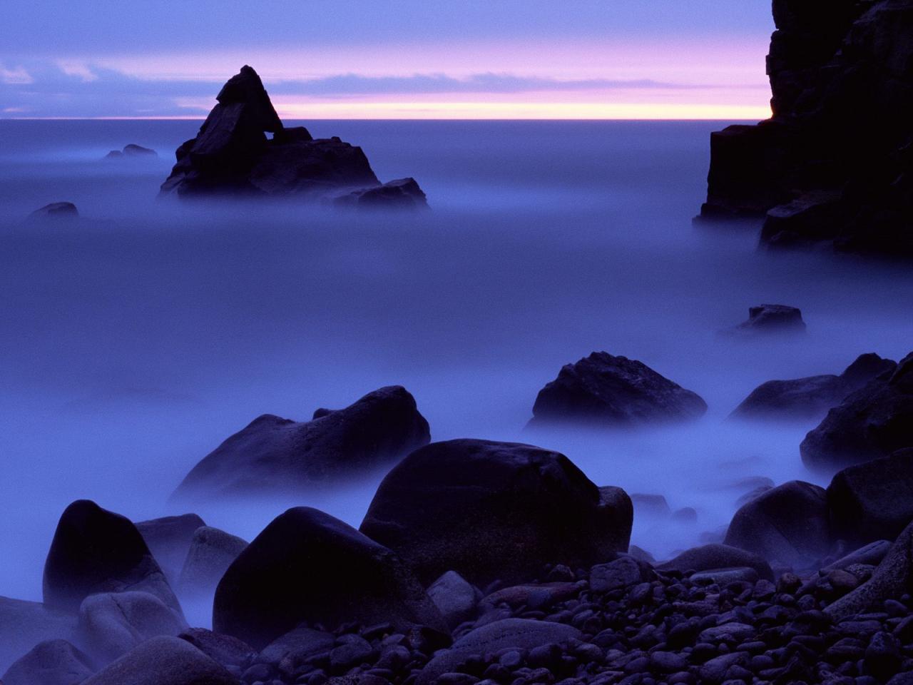 обои Cligga Head at Dusk,   Cornwall,   England фото