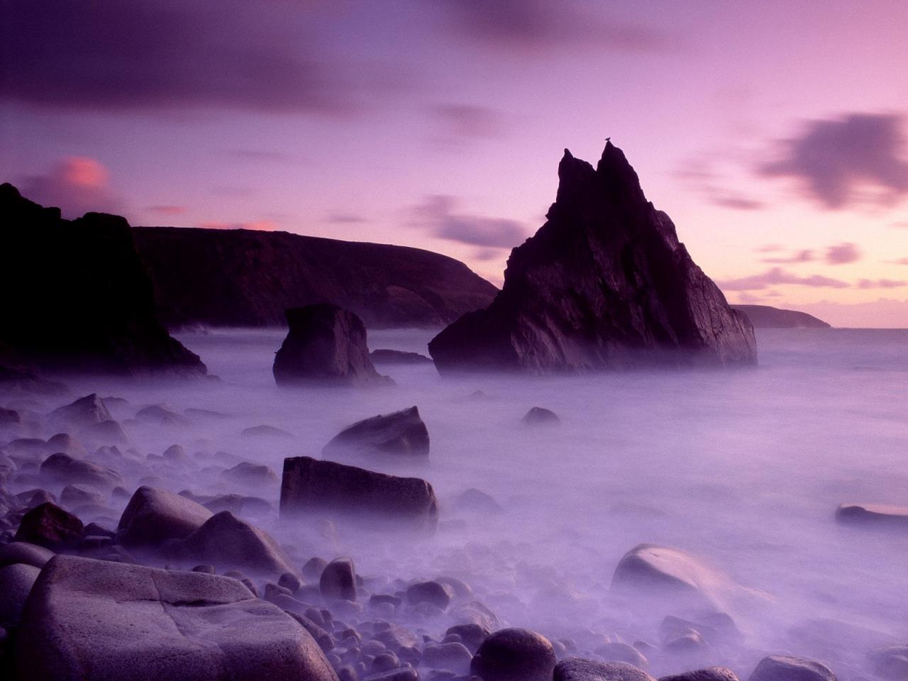 обои Dusk,   Cligga Point,   Cornwall,   England фото