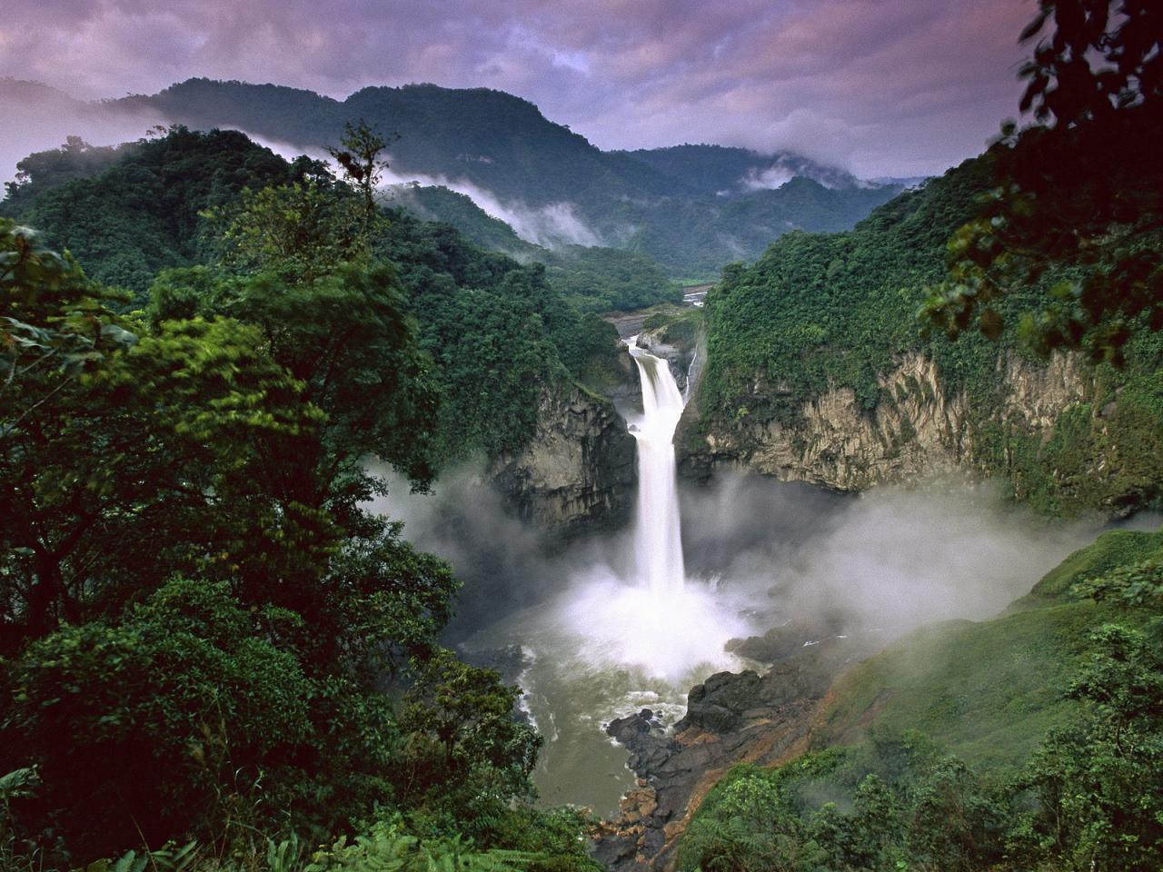 обои San Rafael Falls,   Quijos River,   Amazon,   Ecuador фото