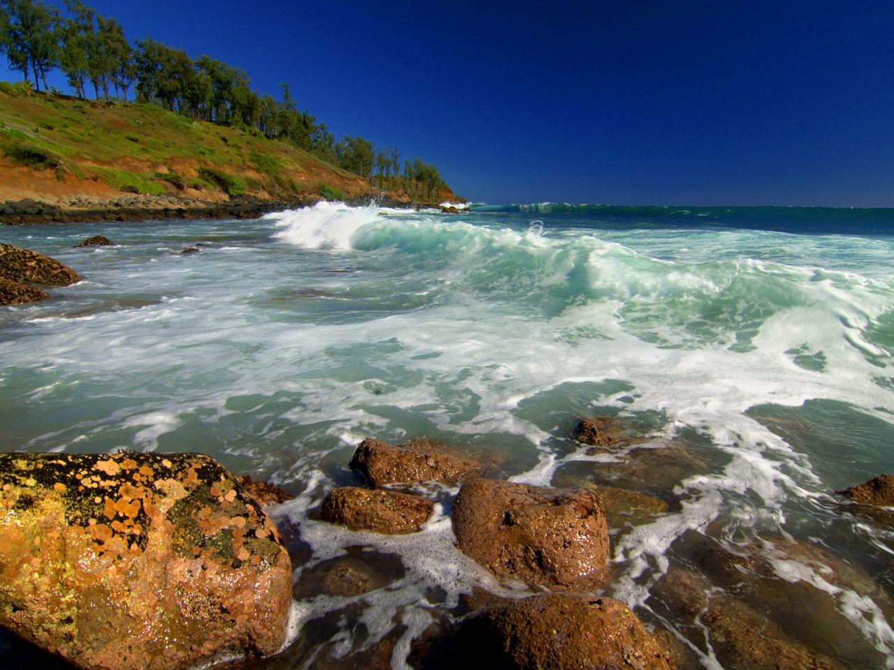 обои Kealia Shoreline,   Kauai,   Hawaii фото