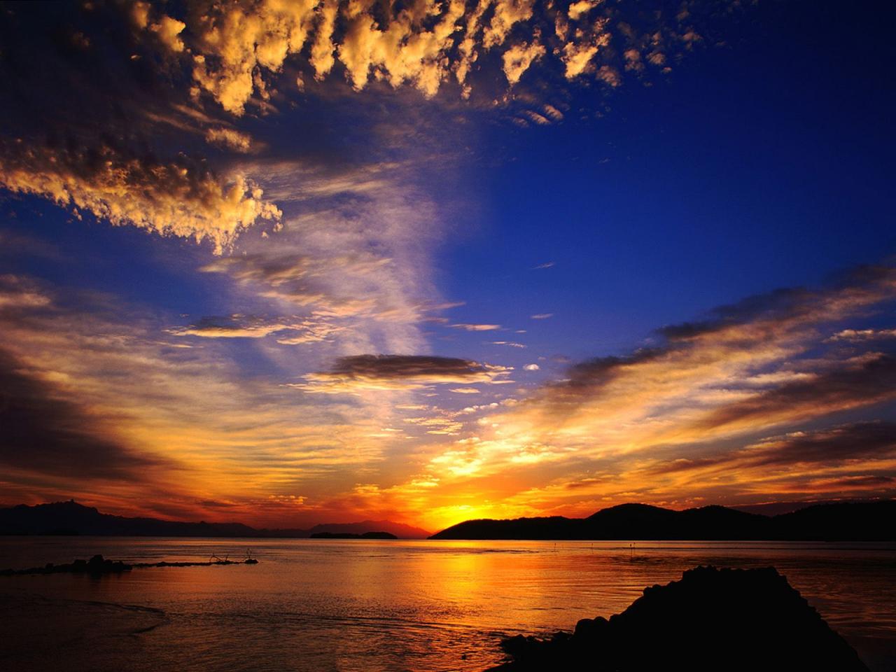 обои Mackerel Sky Over Parati Bay,   Brazil фото