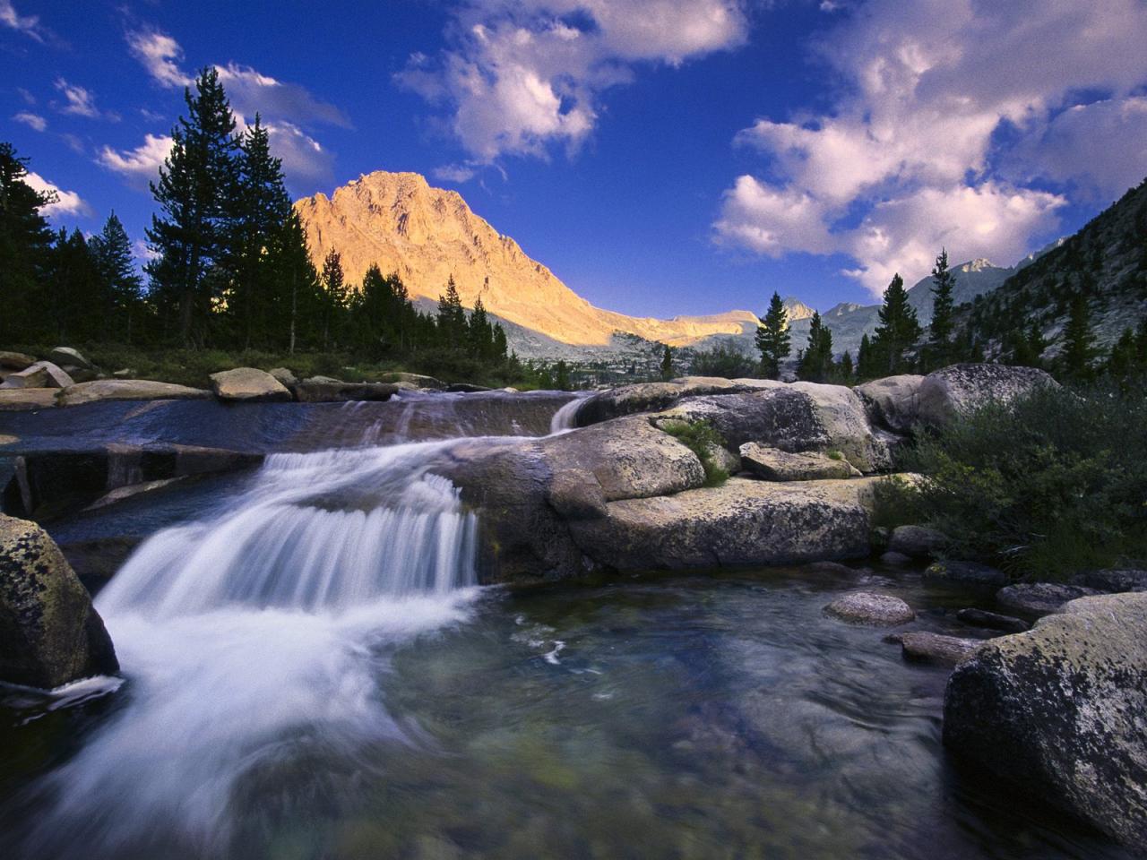 обои Center Peak Over Bubbs Creek,   Kings Canyon National Park,   California фото