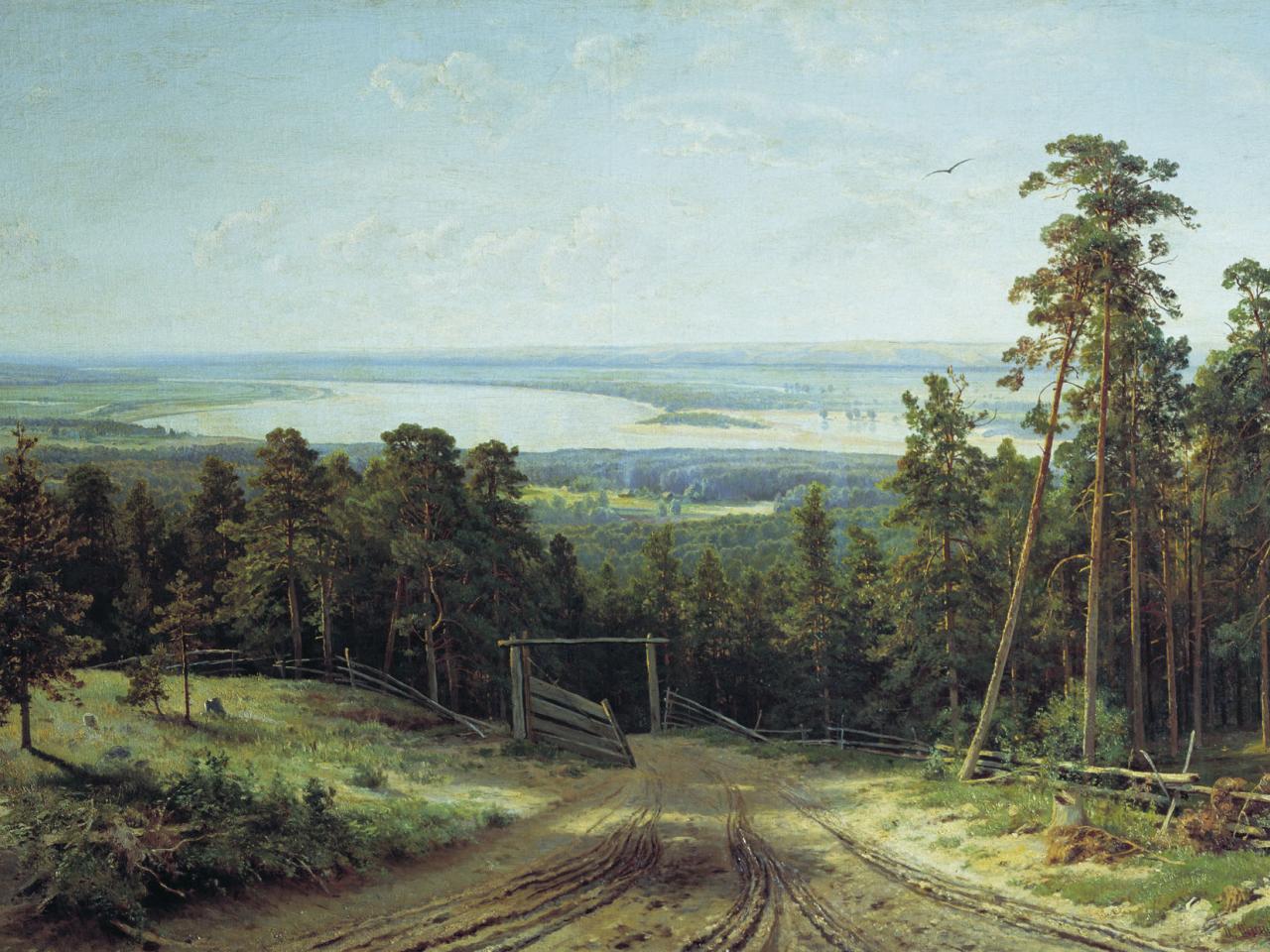 обои Кама близ Елабуги. 1895, холст, масло, 106х177 см фото