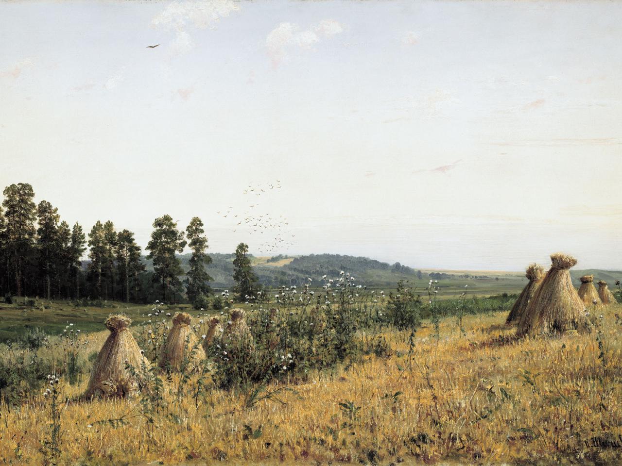 обои Пейзаж Полесья. 1884, холст, масло, 72х118 см фото