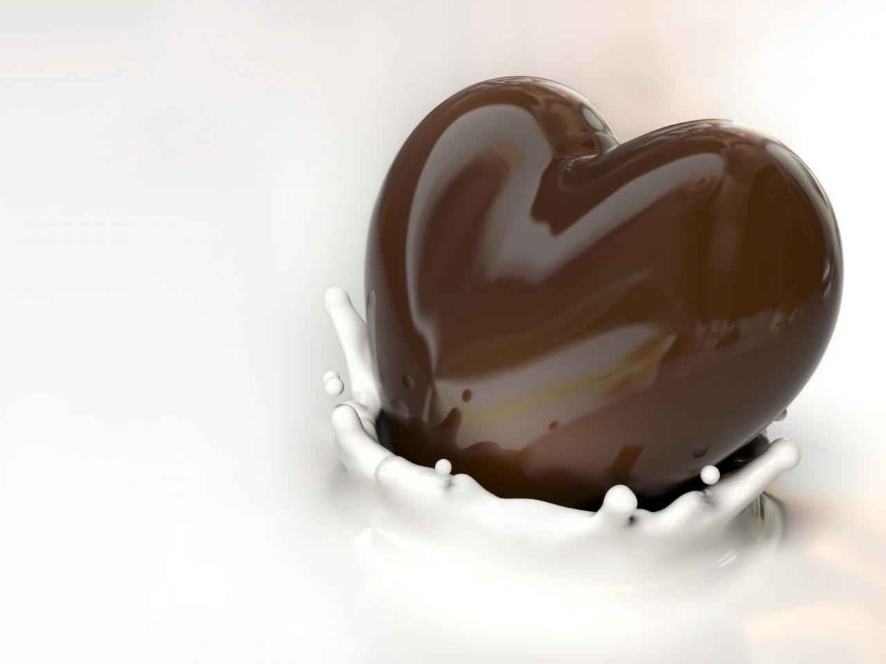 обои Шоколадное сердце фото