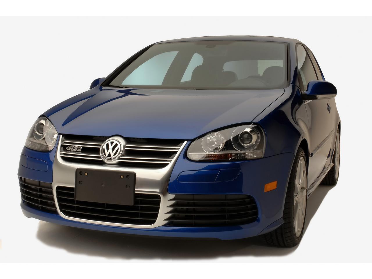 обои 2008 Volkswagen R32 синяя фото