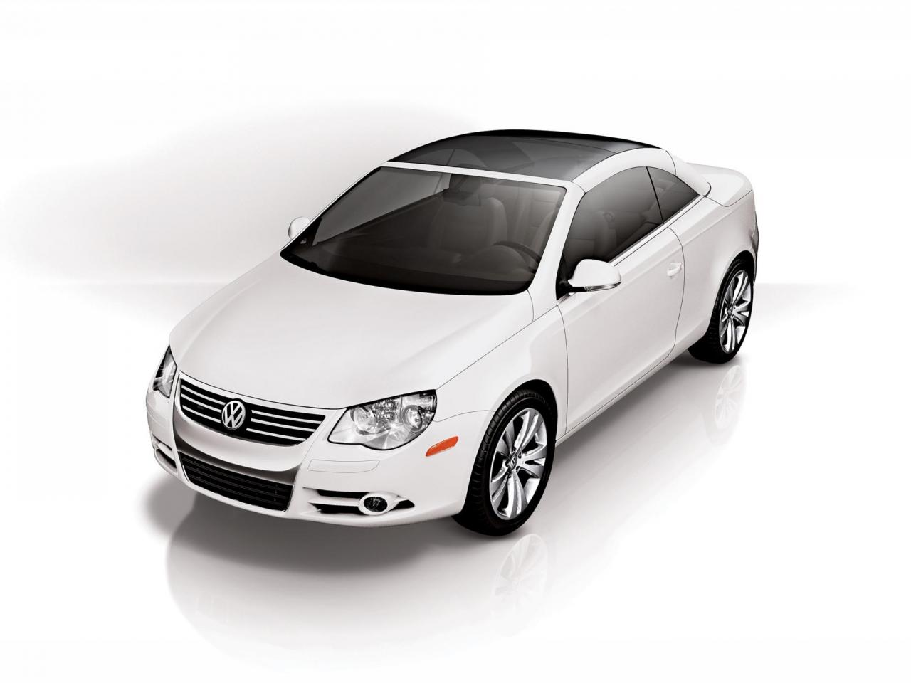 обои 2010 Volkswagen Eos белая фото