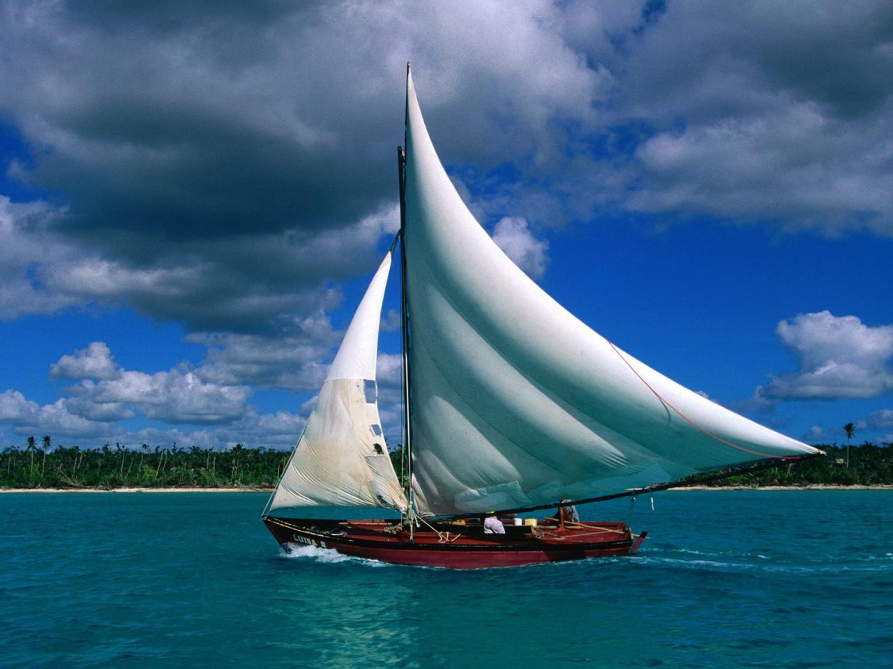 обои Fishing Sailboat, Bayahibe, La Romana, Dominican Republic очень красиво фото