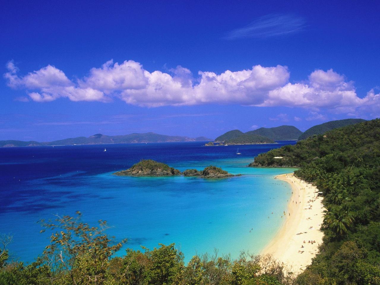 обои Trunk Bay, US Virgin Islands очень красиво фото