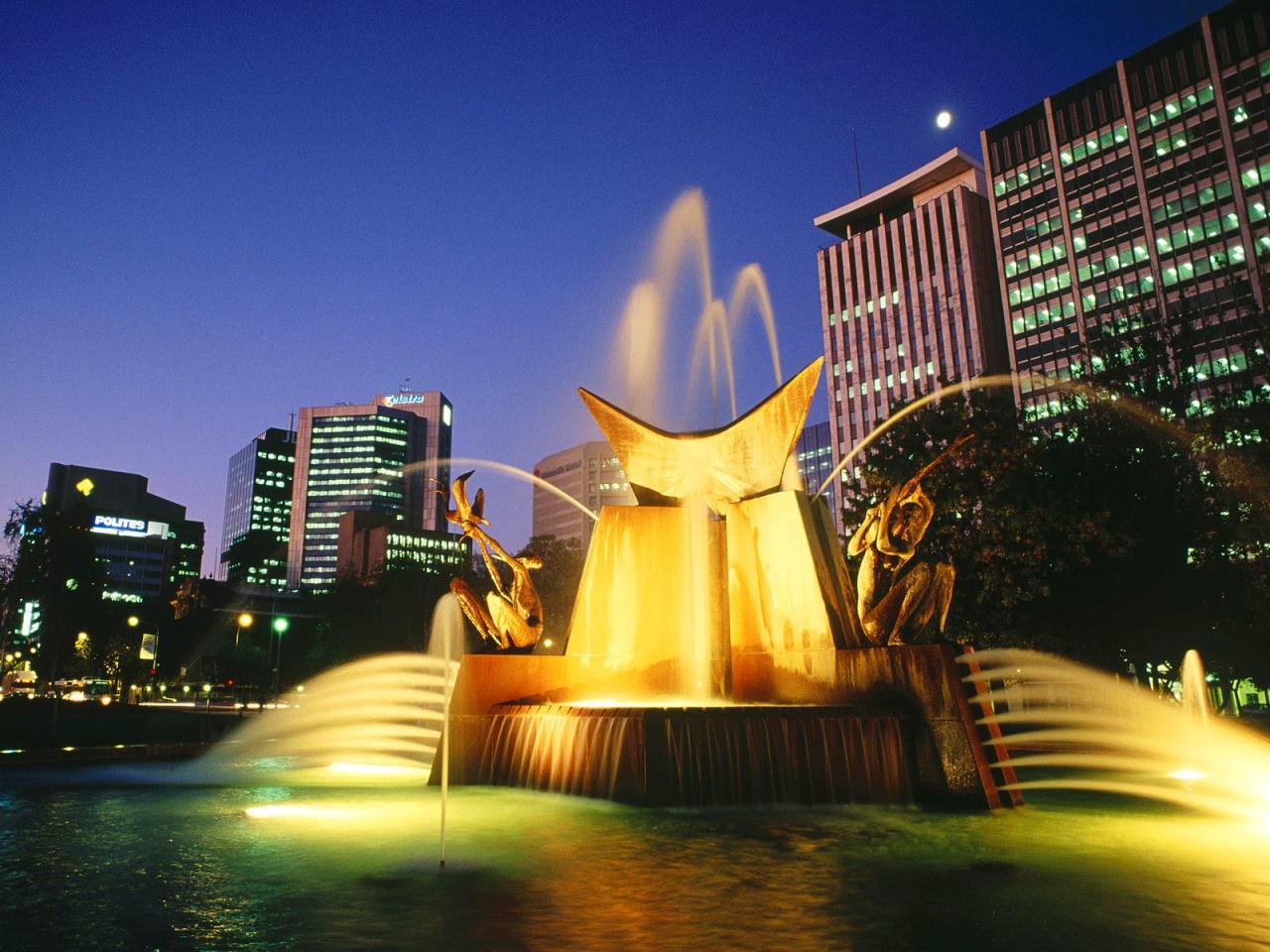 обои Victoria Square Fountain, Adelaide, Australia красиво фото