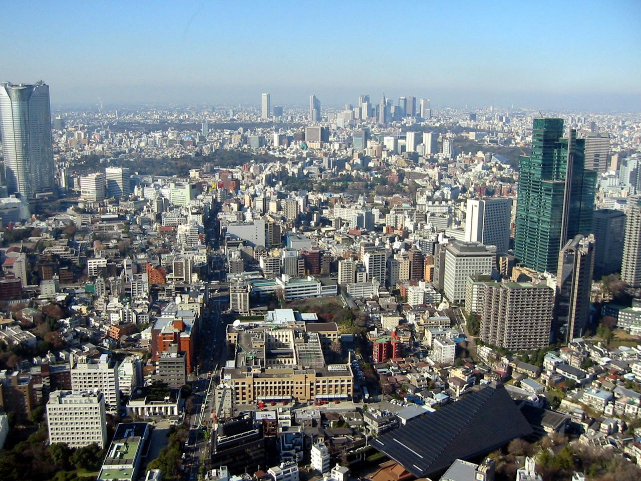обои Токио с высоты фото