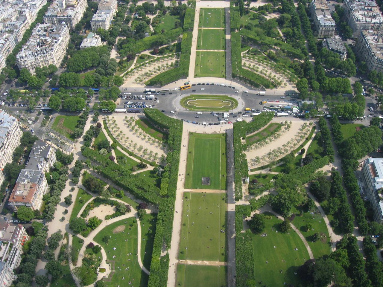 обои Париж с высоты фото