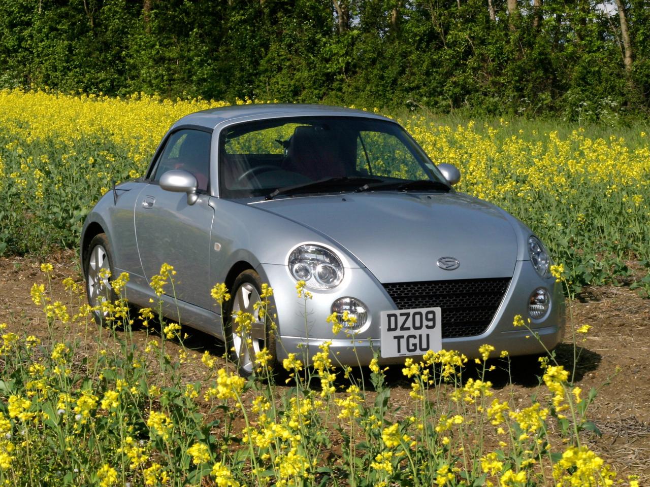 обои Daihatsu Copen UK-spec желтая трава фото