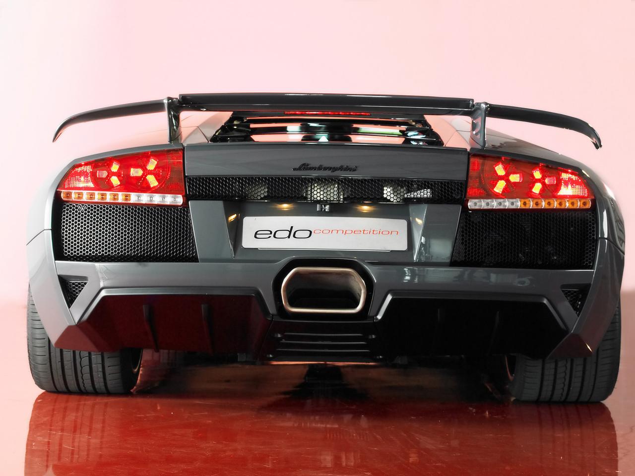 обои Edo Competition Lamborghini Murcielago LP640 черный сзади фото