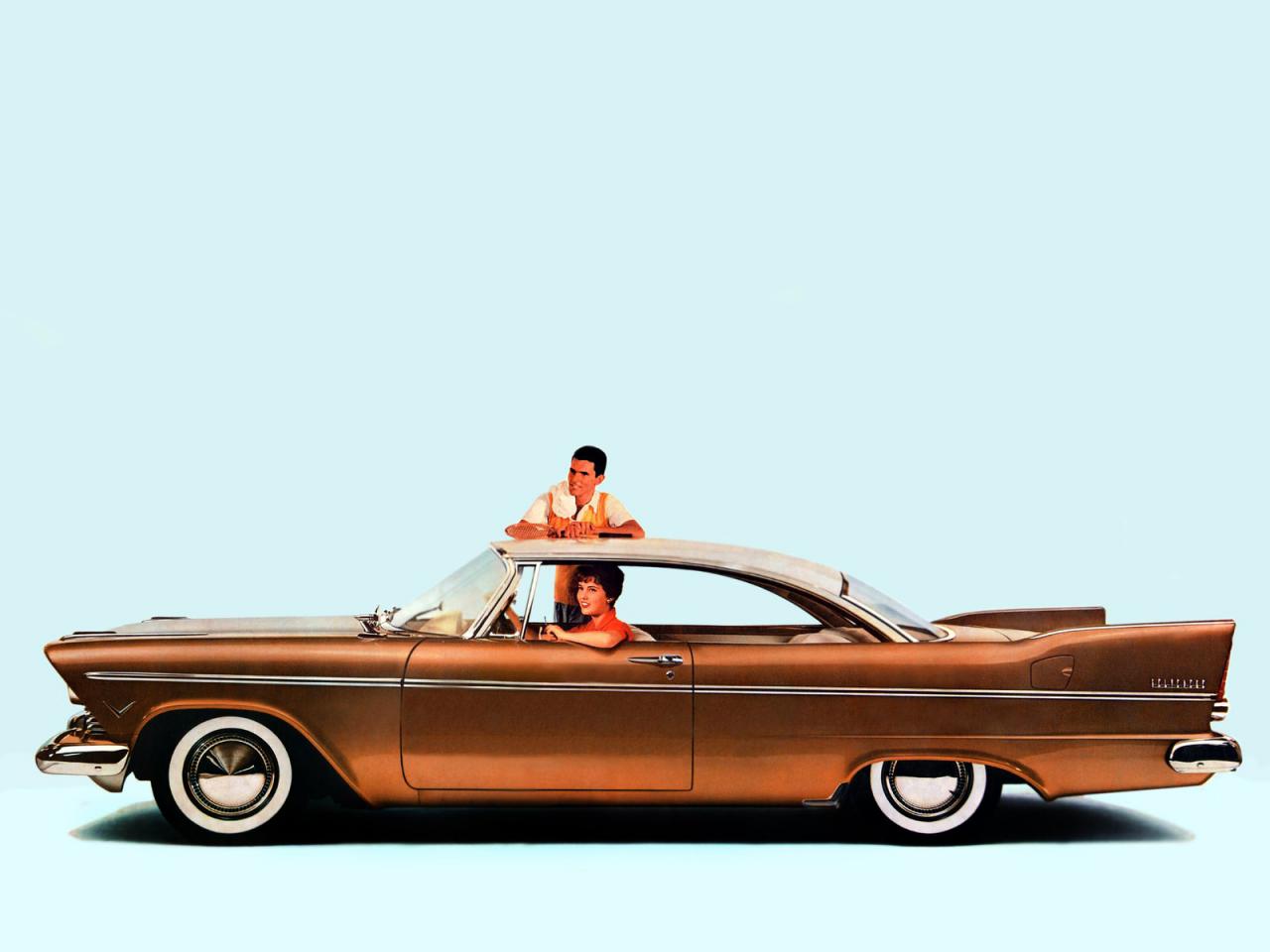 обои Plymouth Belvedere 1957 бок фото