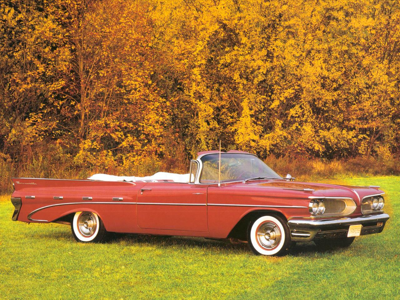 обои Pontiac Bonneville Convertible 1959 бок фото