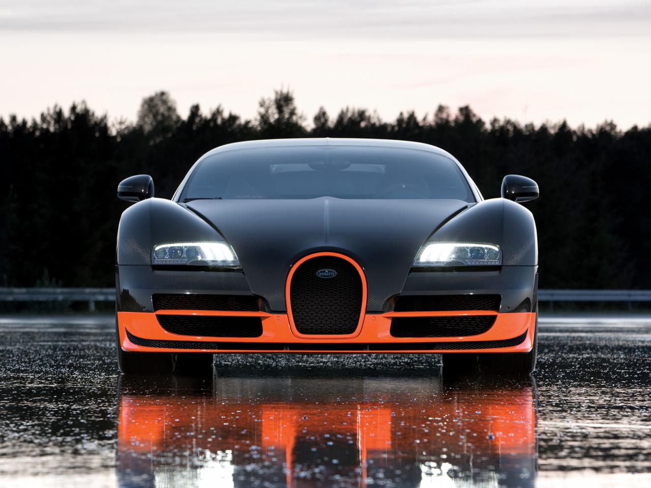 обои Bugatti Veyron 16.4 Super Sport 2010 перед фото