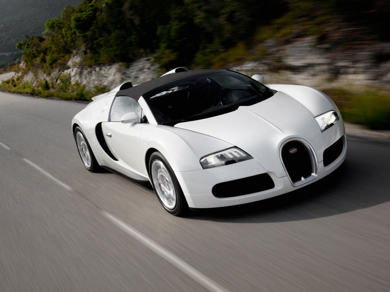 обои Bugatti Veyron Grand Sport Roadster перед фото