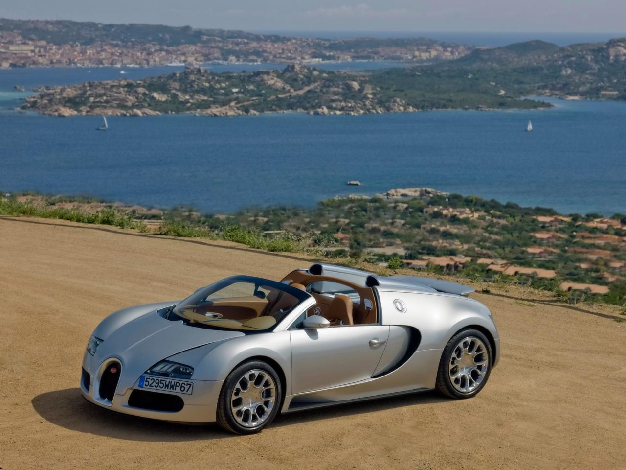 обои Bugatti Veyron Grand Sport Roadster река фото