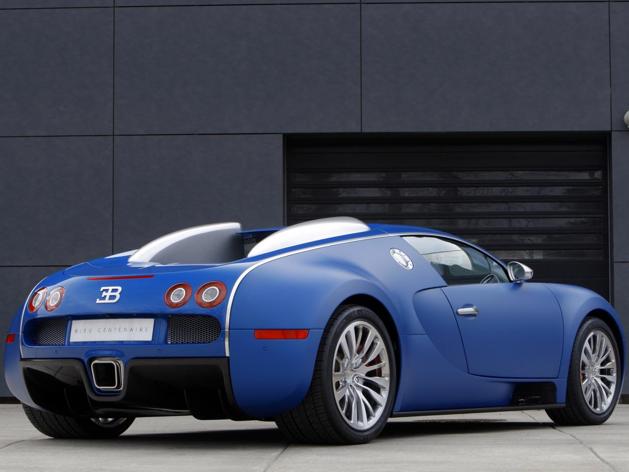 обои Bugatti Veyron Bleu Centenaire зад фото