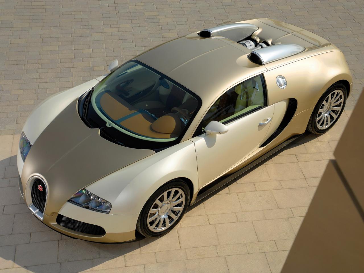 обои Bugatti Veyron Gold Edition крыша фото