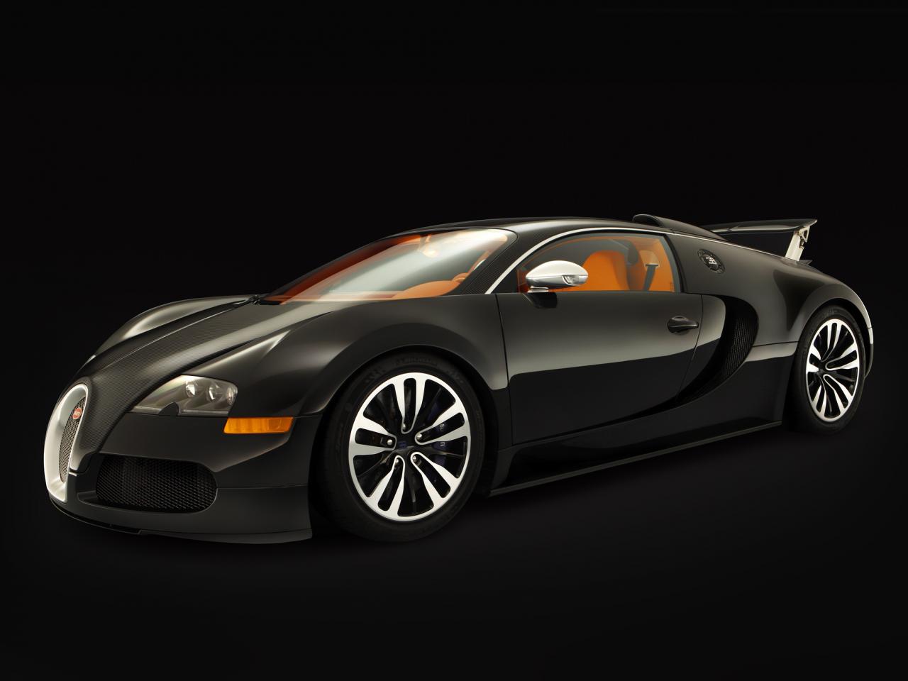 обои Bugatti Veyron Sang Noir 2008 бок фото