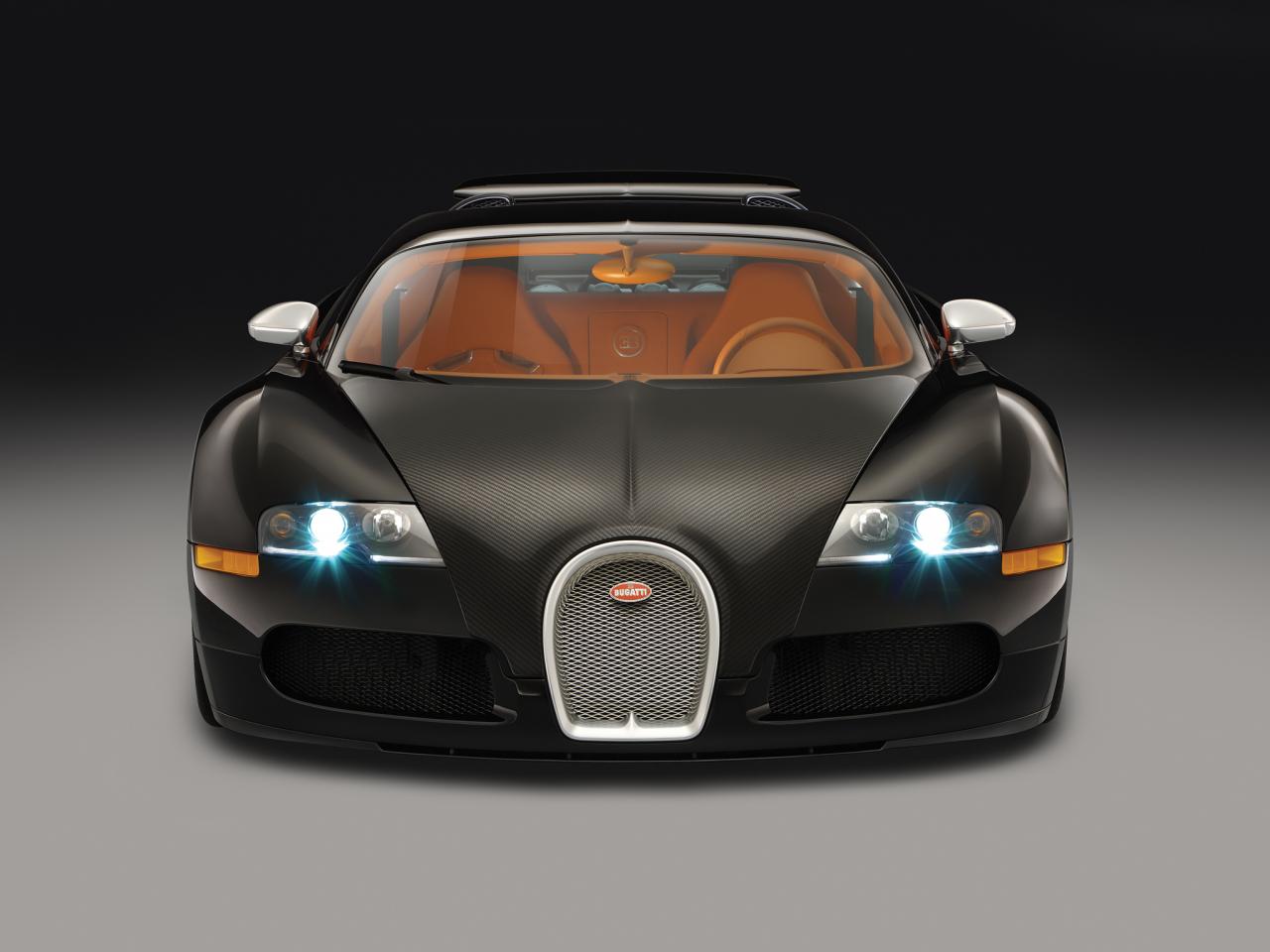 обои Bugatti Veyron Sang Noir 2008 перед фото