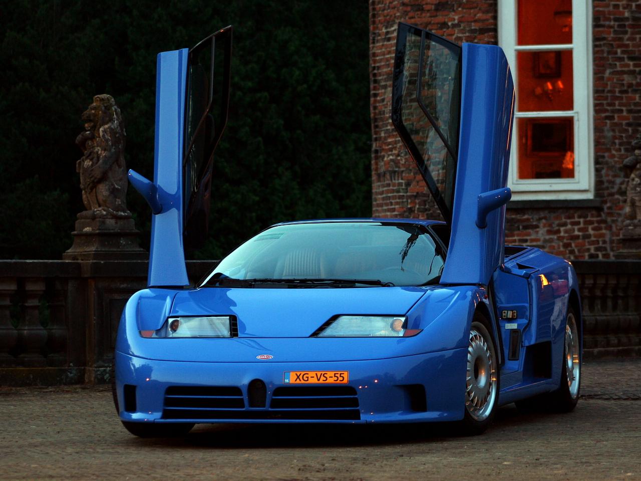 обои Bugatti EB110 GT синий фото