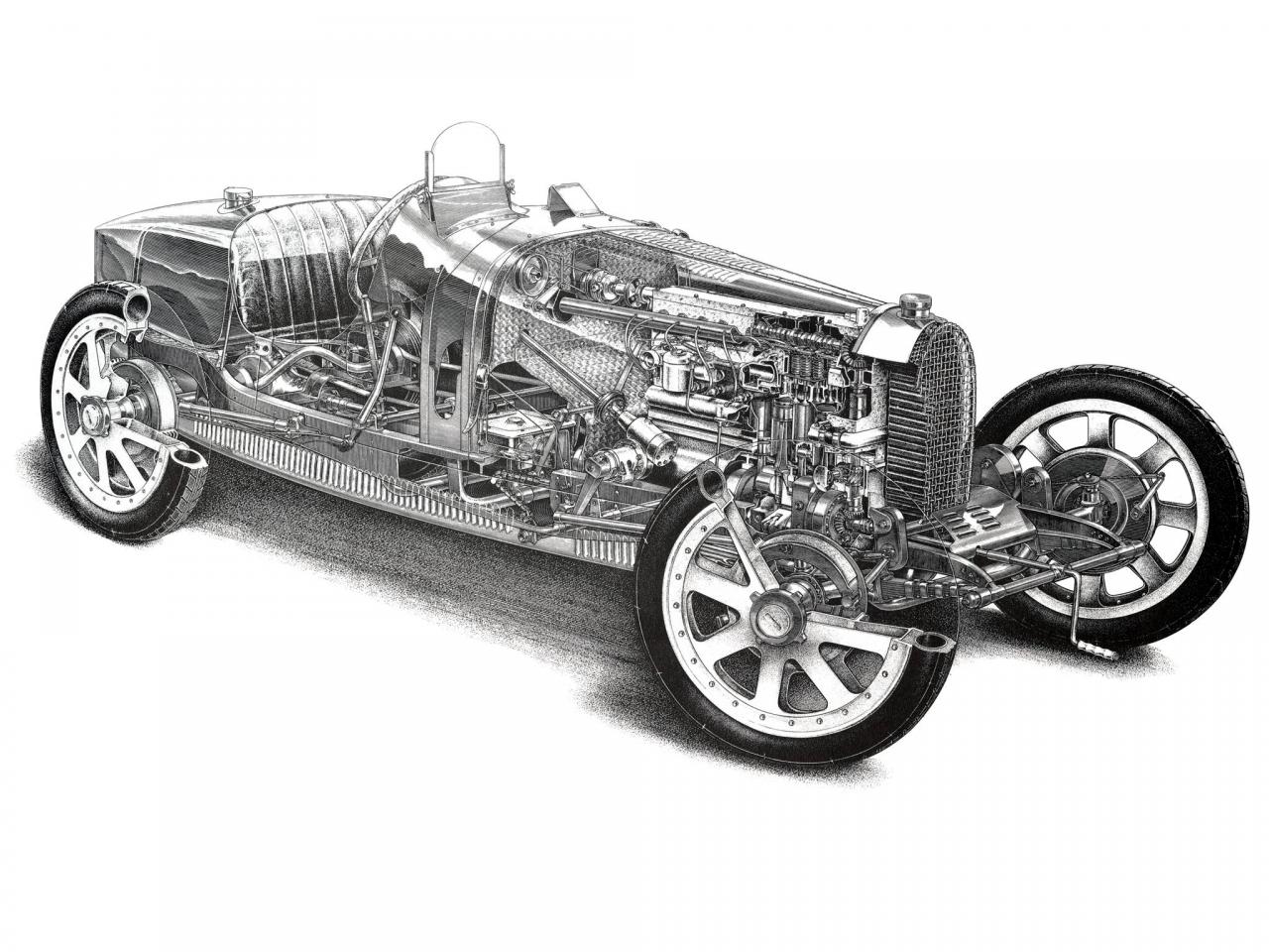 обои Bugatti Type 35 строение фото