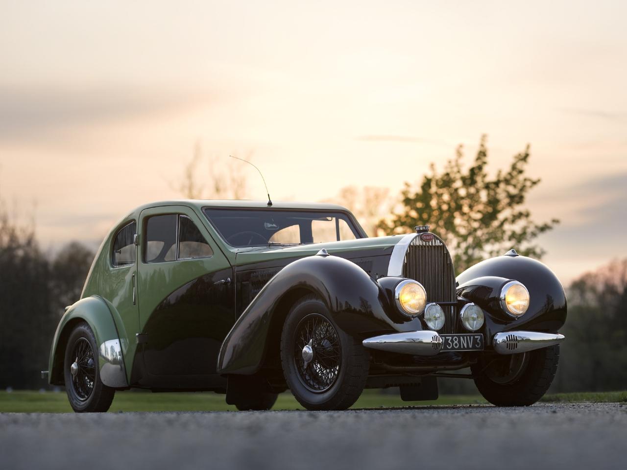 обои Bugatti Type 57C Coupe Aerodynamique перед фото