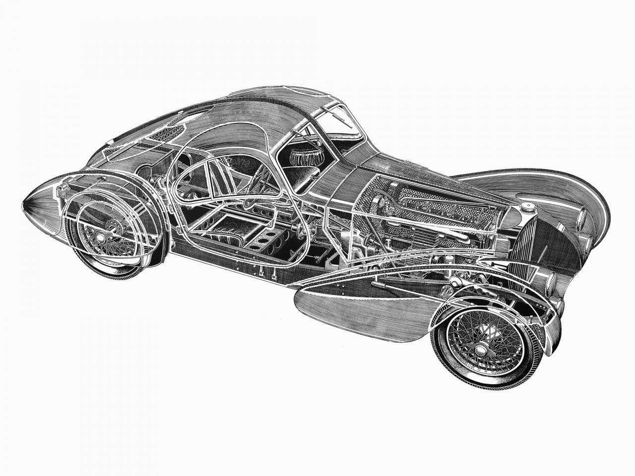 обои Bugatti Type 57SC Atlantic Coupe ренген фото