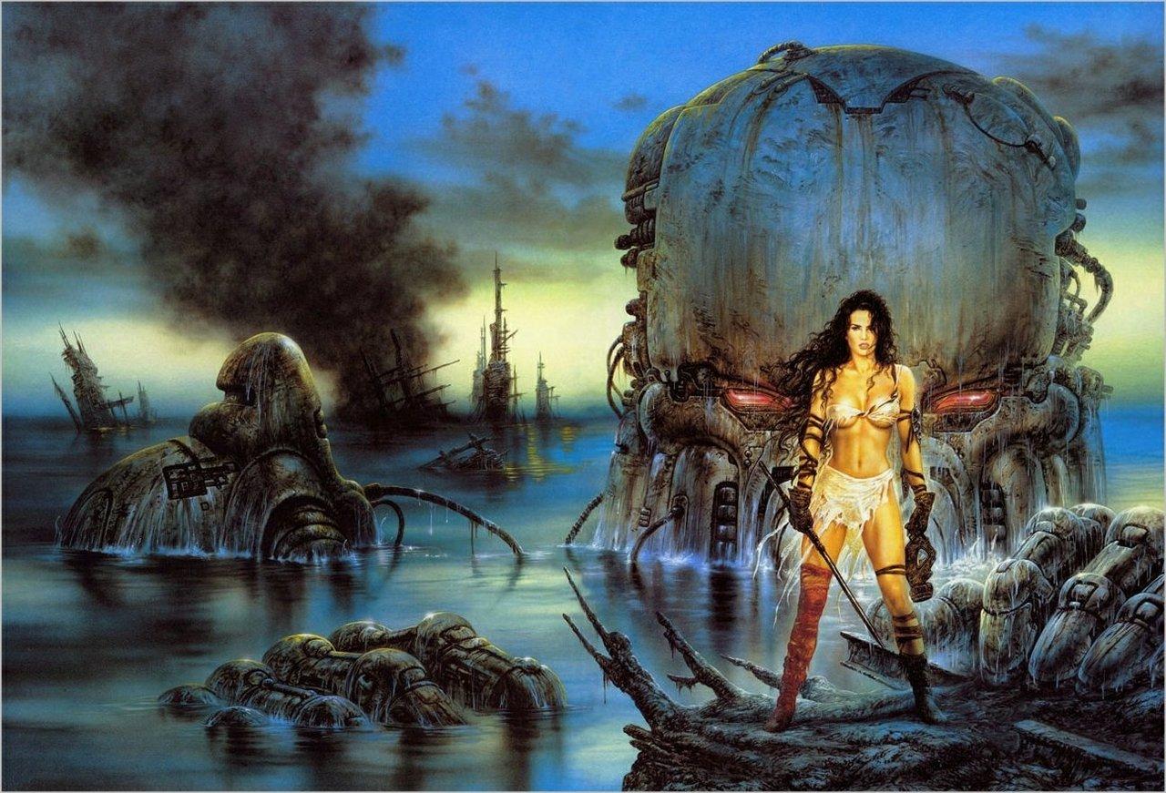 обои Luis royo,   девушка,   фантастический мир фото