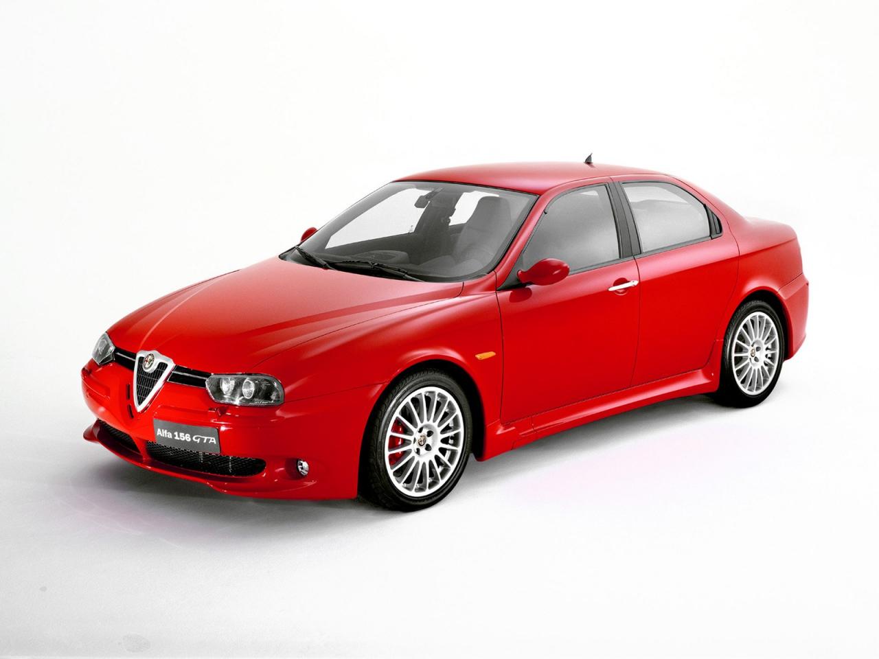 обои ALFA ROMEO 156 G КРАСНАЯ СБОКУ фото