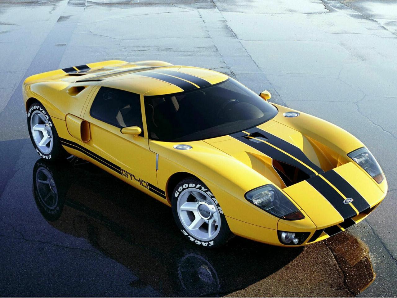 обои FORD GT40 ЖЕЛТАЯ фото