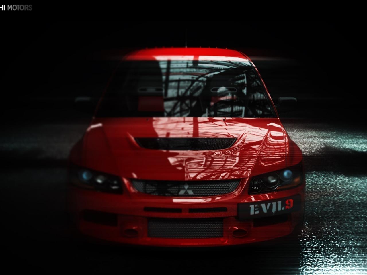 обои Красный EVO 9 фото