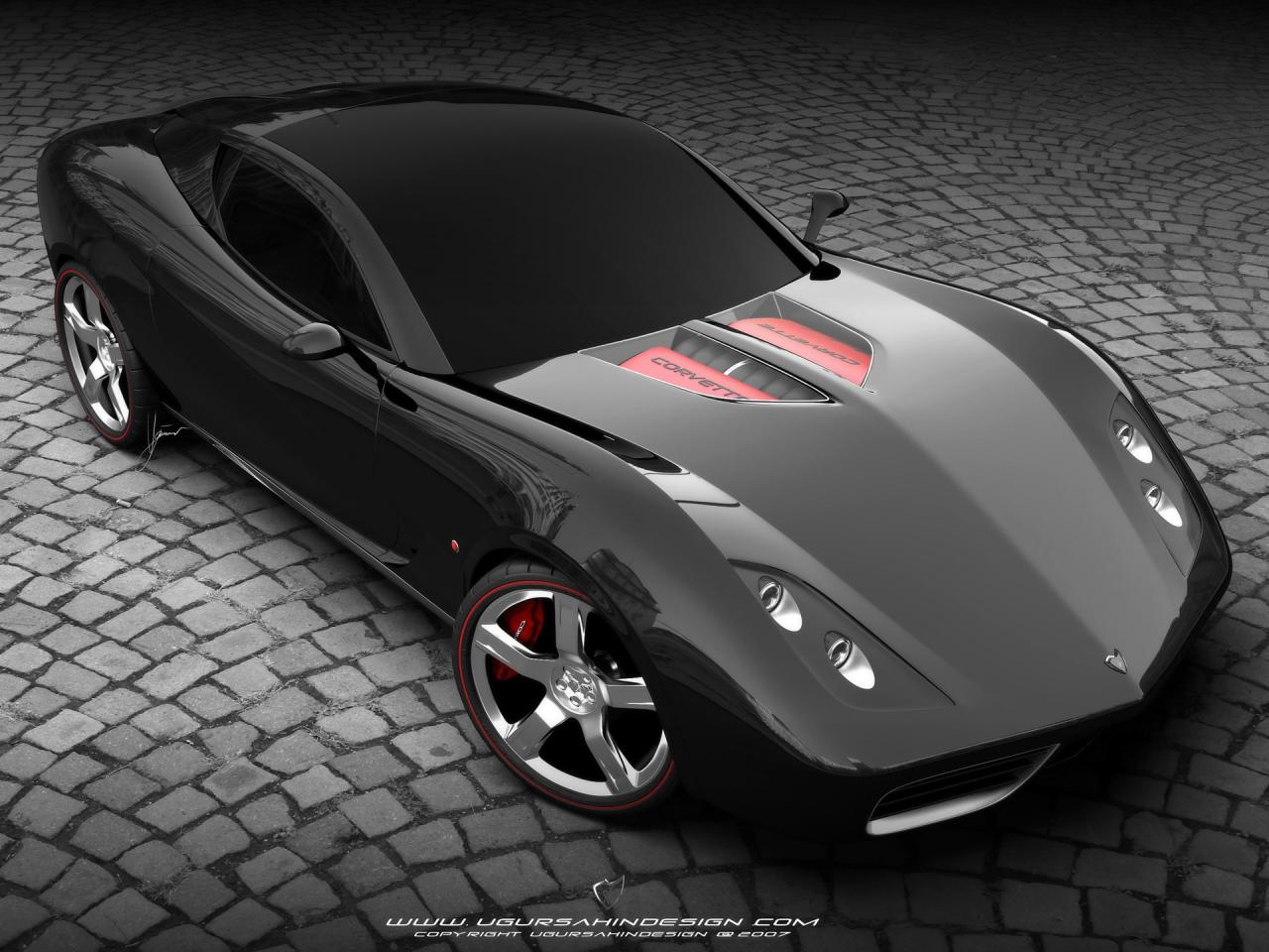 обои Ugur Sahin Design Chevrolet Corvette Z03 черный фото