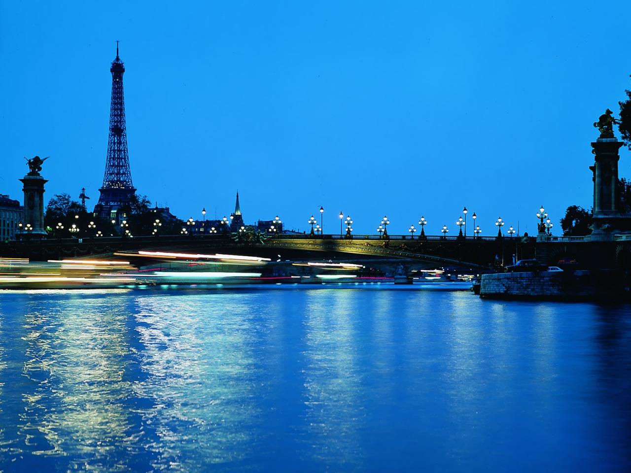 обои Вода и огни Парижа фото