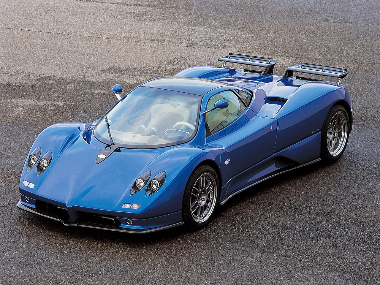 обои Pagani Zonda C12 S 7.3 2002 синий фото