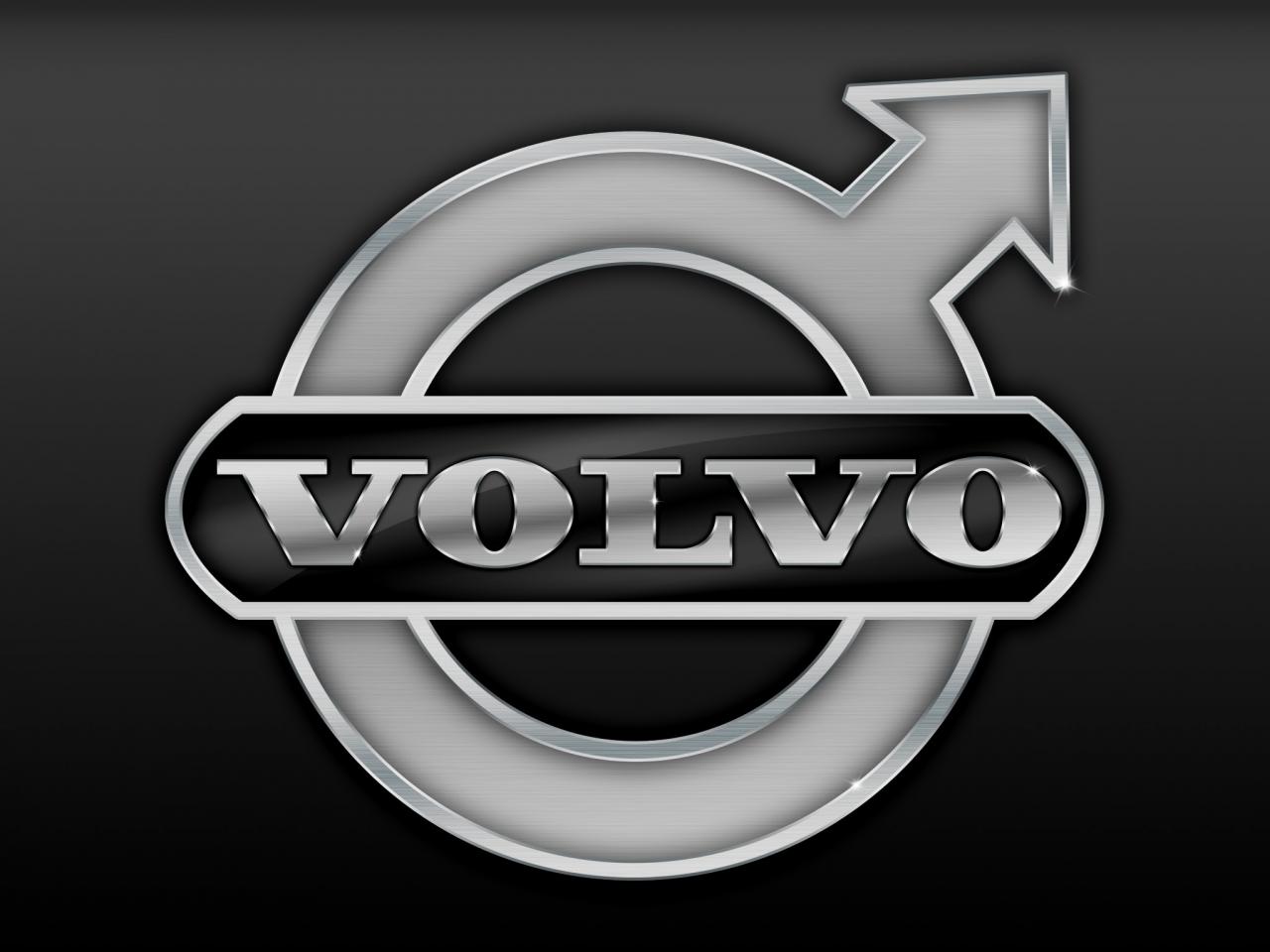 обои Volvo лого черный фон фото