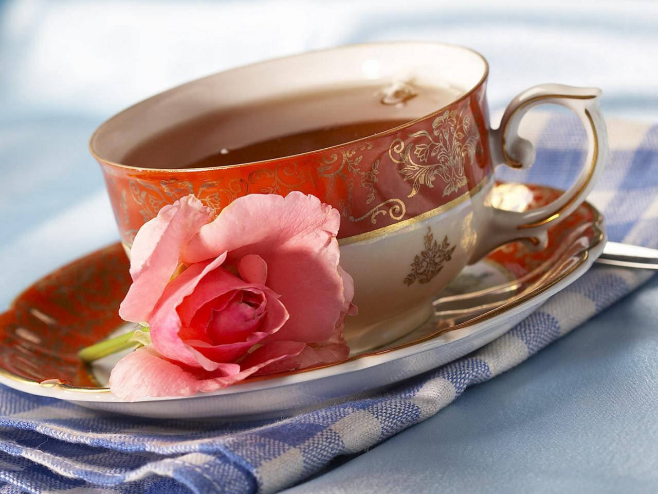 обои Чай и роза фото