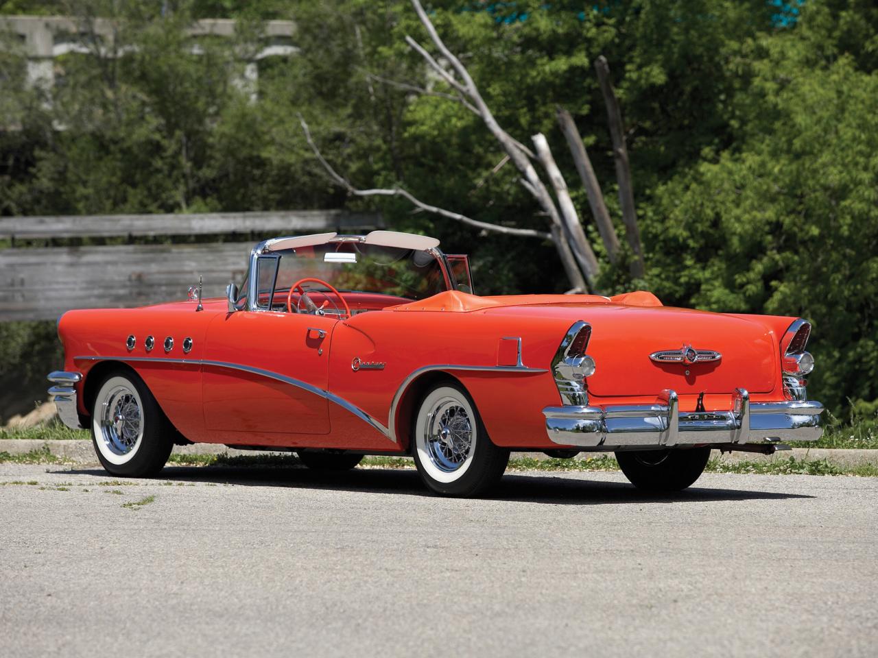 обои Buick Century Convertible (66C) 1955 красная фото