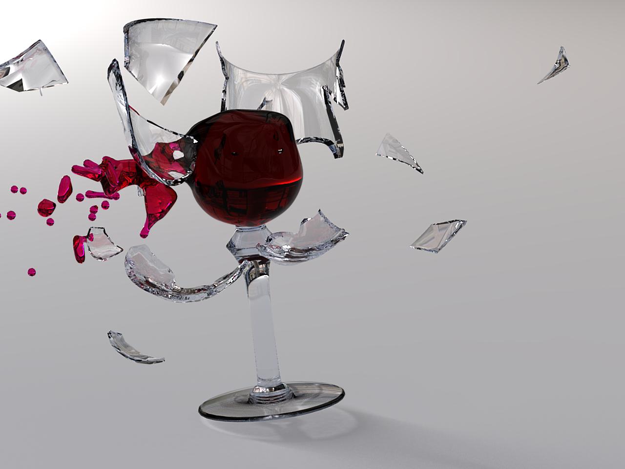 обои Крепкое вино в лопнувшем бокале фото