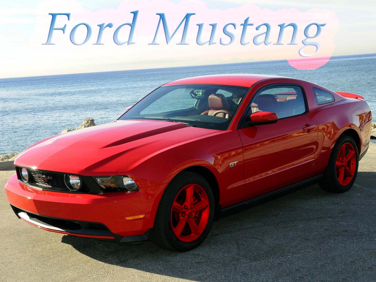 обои Ford Mustang красный фото
