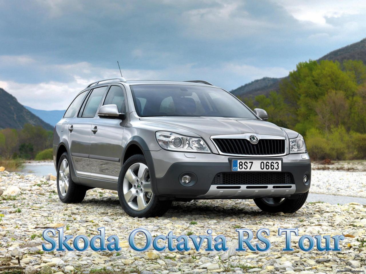 обои Skoda Octavia RS Tour в долине на камнях фото