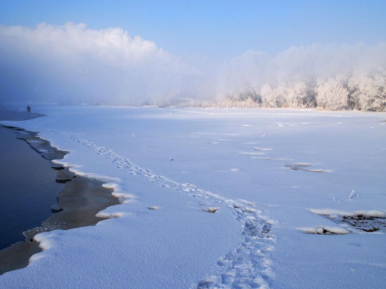 Зимняя рыбалка фон